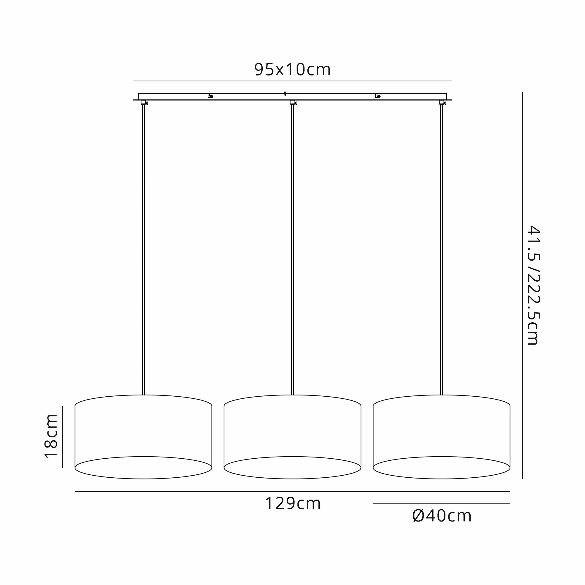 Baymont 40cm Shade 3 Light Pendant Polished Chrome, Silver Leaf DK0802  Deco Baymont CH SL
